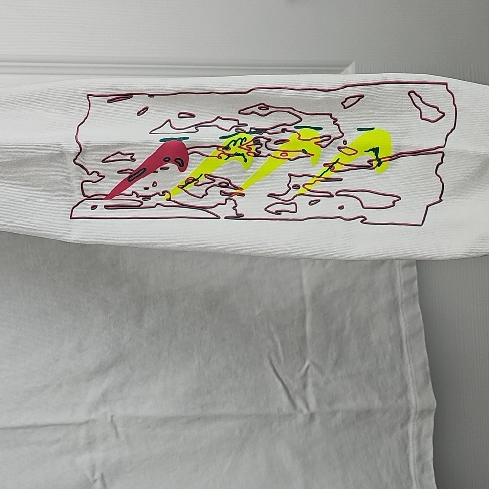 Nike White Long Sleeve Tee with Neon Graphics - Picture 9 of 11